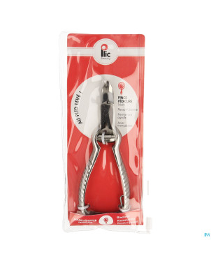 Plic coupe-ongles pedicure acier inoxyd. agrafe