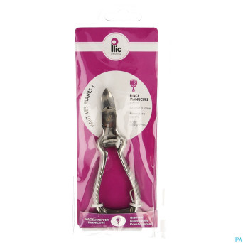 Plic pince manicure acier inoxyd. agrafe