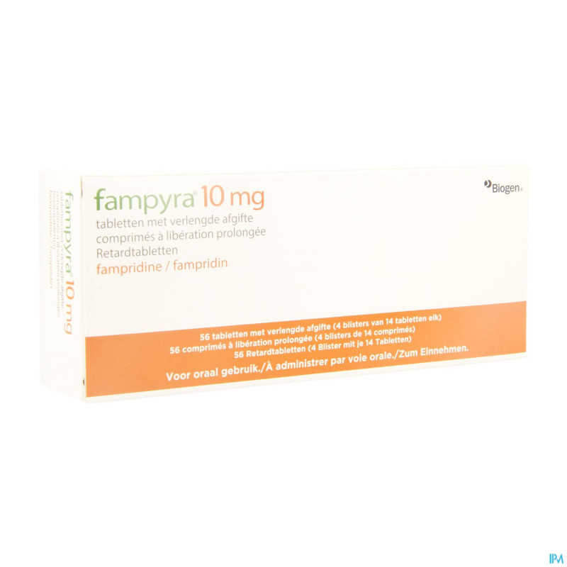 Fampyra 10mg liberation prolongee 56x10mg blister