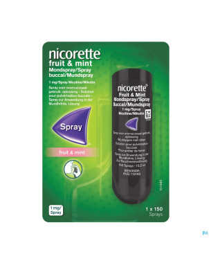Nicorette fruit & mint 1 mg spray dos 150