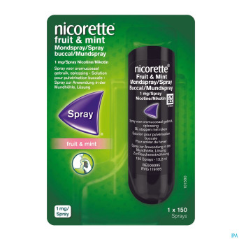 Nicorette fruit & mint 1 mg spray dos 150