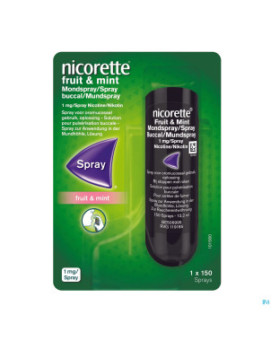 Nicorette fruit & mint 1 mg spray dos 150