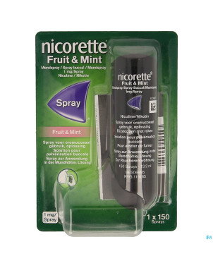 Nicorette fruit & mint 1 mg spray dos 150