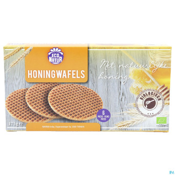 Eco natur gaufres miel  bio 6x175g