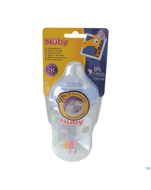 Nuby cl biberon softflex a/coliq. lent +0m 180ml