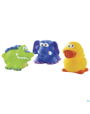 Nuby cl jouets bain crocodile elephant canard +4m