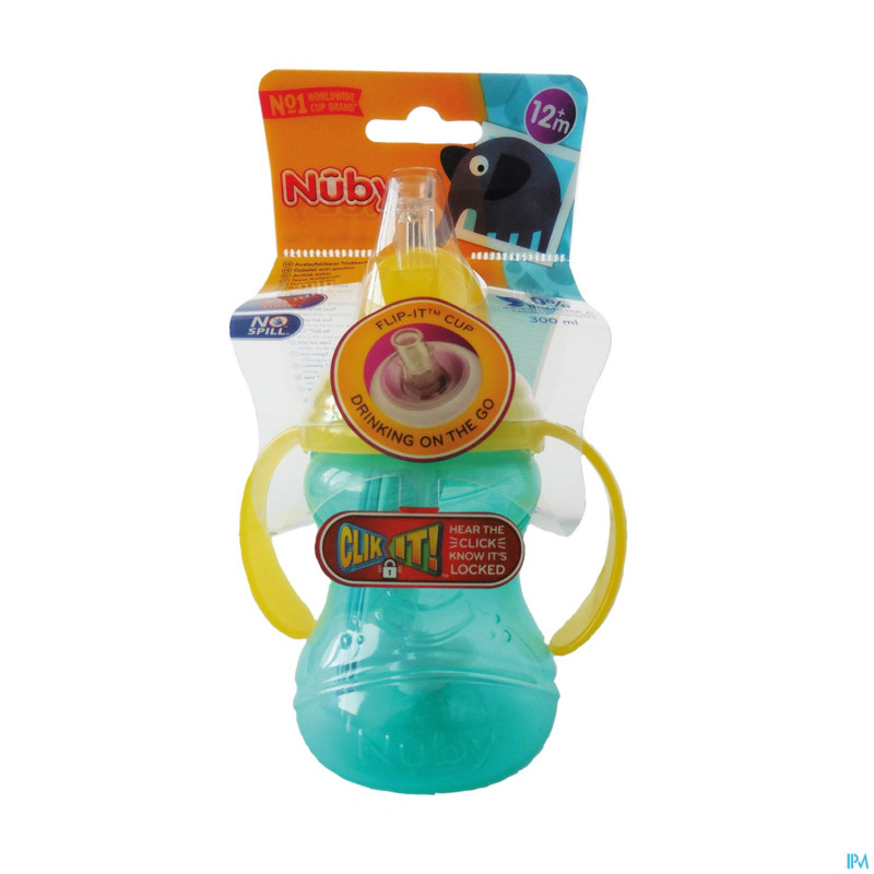 Nuby cl gobelet a/gout. anses design. +6m bleu