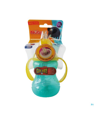Nuby cl gobelet a/gout. anses design. +6m bleu