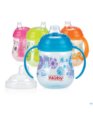 Nuby cl gobelet a/gout. anses design. +6m bleu