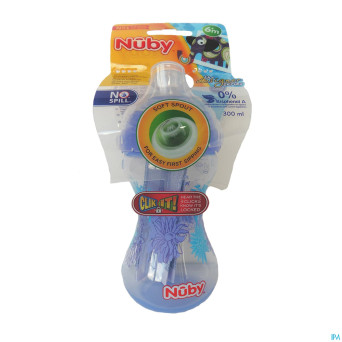 Nuby cl gobelet a/gout.easy grip design. +6m bleu