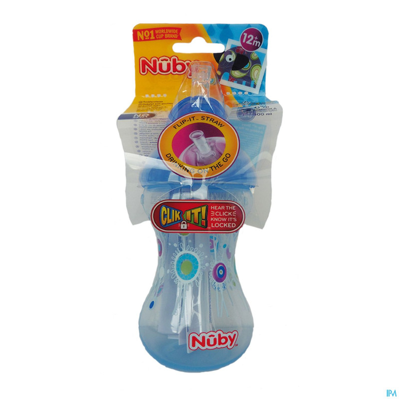 Nuby cl gobel. a/gout flip-it design. +12m bleu