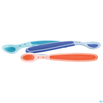 Nuby cl cuillere thermosensensible +3m bleu