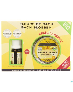 Fleurs de bach bio n39 urgence gutt 10ml+past 50g
