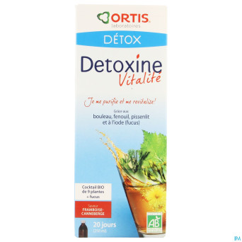 Ortis detoxine vitalite framb.canneb.fuc.bio 250ml