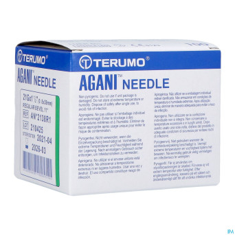 Terumo aiguille agani 21g 1 1/2 rb vert  100