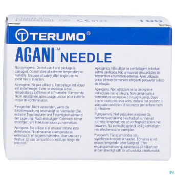 Terumo aiguille agani 21g 1 1/2 rb vert  100