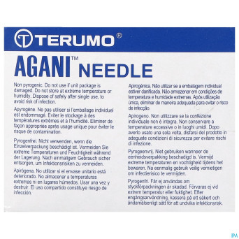 Terumo aiguille agani 21g 1 rb vert    100
