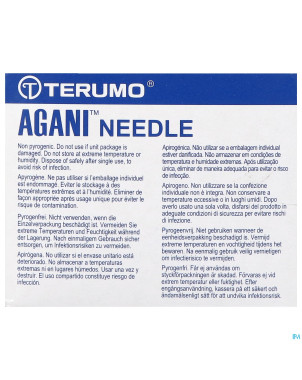 Terumo aiguille agani 21g 1 rb vert    100
