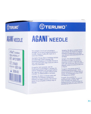 Terumo aiguille agani 21g 2 rb vert    100