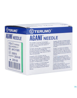 Terumo aiguille agani 21g 5/8 rb vert   100