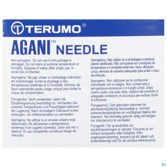 Terumo aiguille agani 21g 5/8 rb vert   100