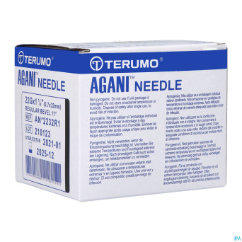 Terumo aiguille agani 22g 1 1/4 rb noir  100