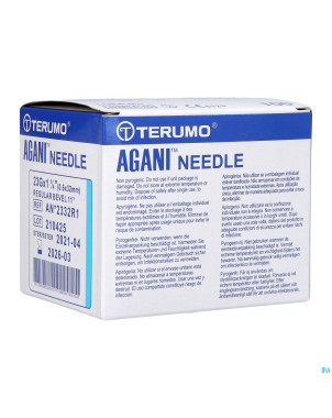Terumo aiguille agani 23g 1 1/4 rb bleu  100