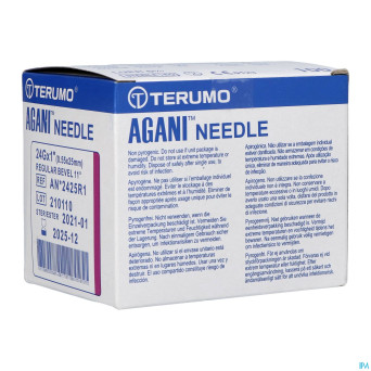 Terumo aiguille agani 24g 1 rb mauve    100