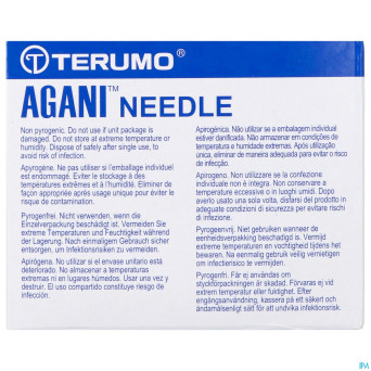 Terumo aiguille agani 27g 3/4 rb gris   100