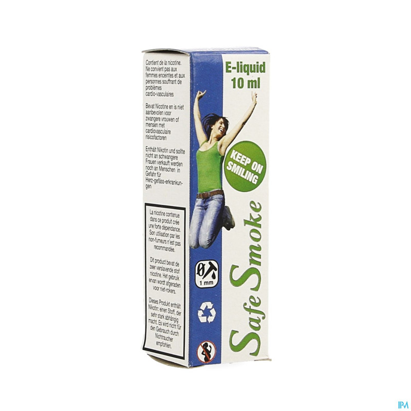 Safe smoke e-liquid 9mg/ml nicotine mint    10ml