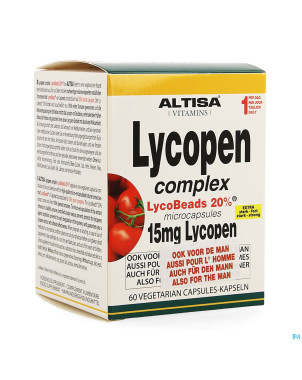 Altisa lycopen complex 15mg + se + zn   v-caps  60