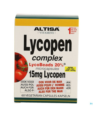 Altisa lycopen complex 15mg + se + zn   v-caps  60