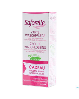 Saforelle soin lavant doux 250ml + ling. intim. 10