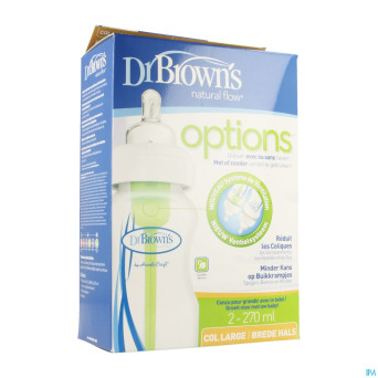 Dr brown biberon 2x270ml pp    escos