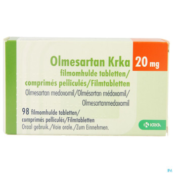 Olmesartan krka 20mg comp pell  98 x 20mg