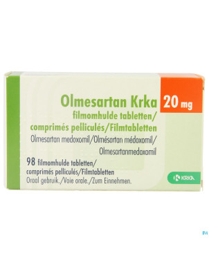 Olmesartan krka 20mg comp pell  98 x 20mg