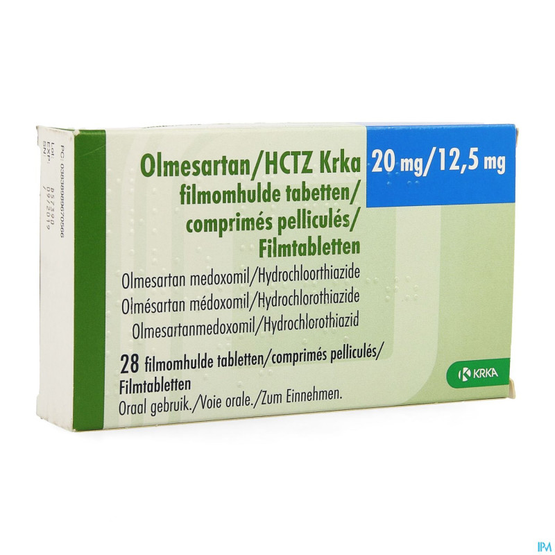 Olmesartan hctz krka 20/12,5mg comp pell  28