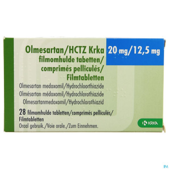 Olmesartan hctz krka 20/12,5mg comp pell  28