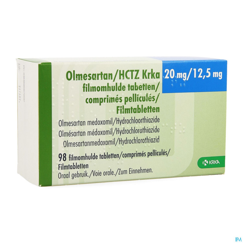 Olmesartan hctz krka 20/12,5mg comp pell  98