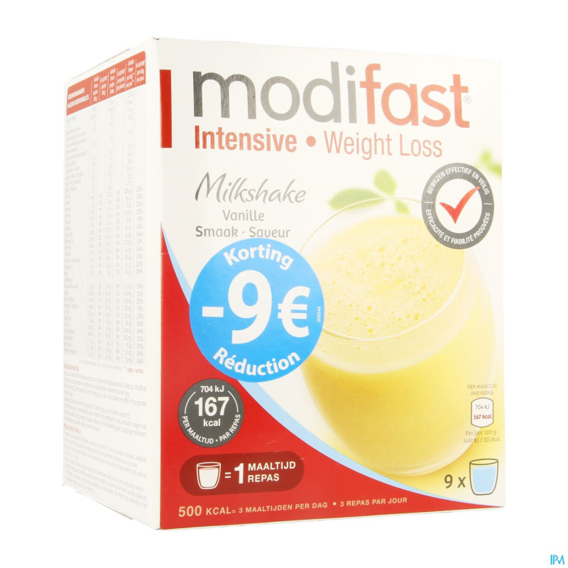 Modifast intensive milkshake vanille promo