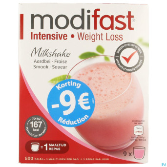 Modifast intensive milkshake fraise promo