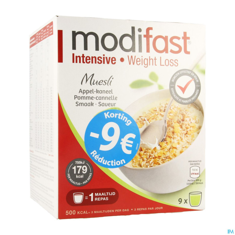 Modifast intensive muesli pomme-cannelle promo