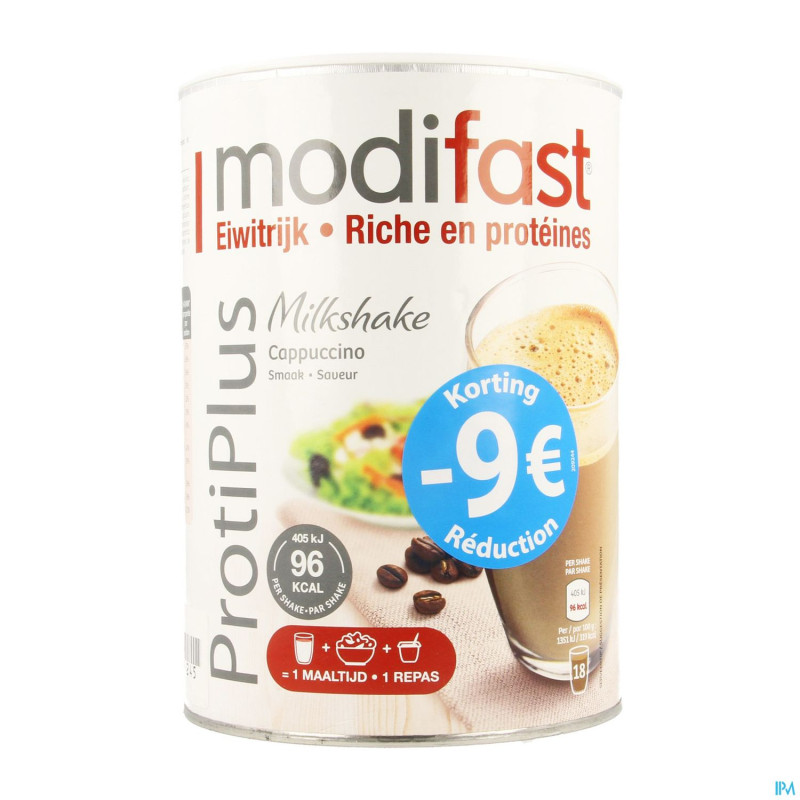 Modifast protiplus milkshake cappuccino promo