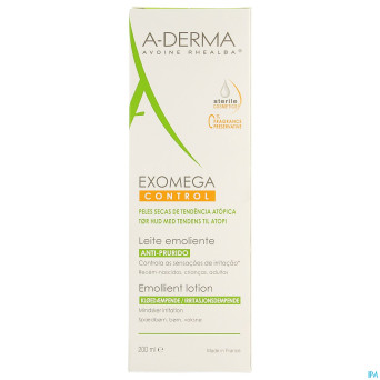 Aderma exomega control lait emollient   tube 200ml