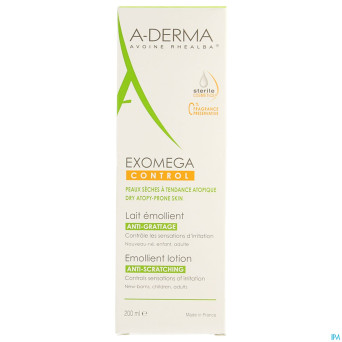 Aderma exomega control lait emollient   tube 200ml
