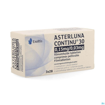 Asterluna continu 30 0,15mg/0,03mg comp pell3x21+7