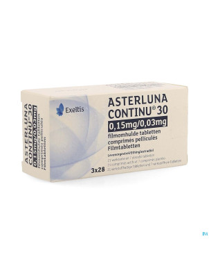 Asterluna continu 30 0,15mg/0,03mg comp pell3x21+7
