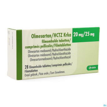 Olmesartan hctz krka 20/25,0mg comp pell  28
