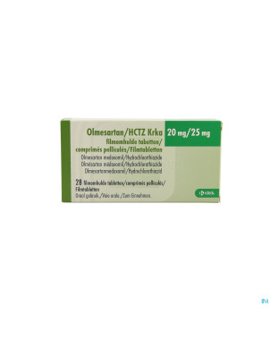 Olmesartan hctz krka 20/25,0mg comp pell  28
