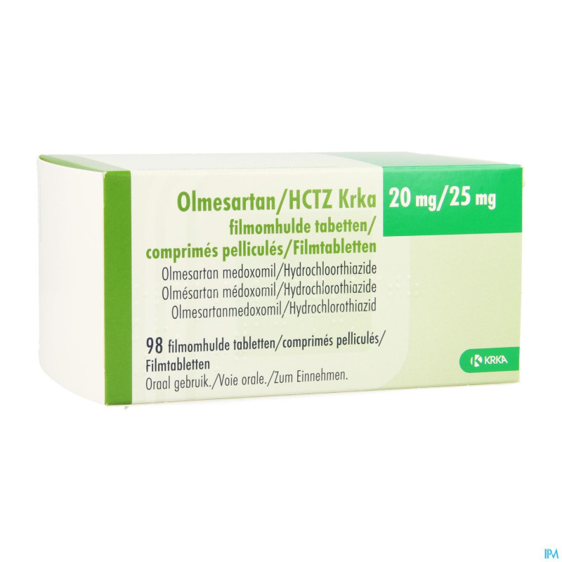 Olmesartan hctz krka 20/25,0mg comp pell  98